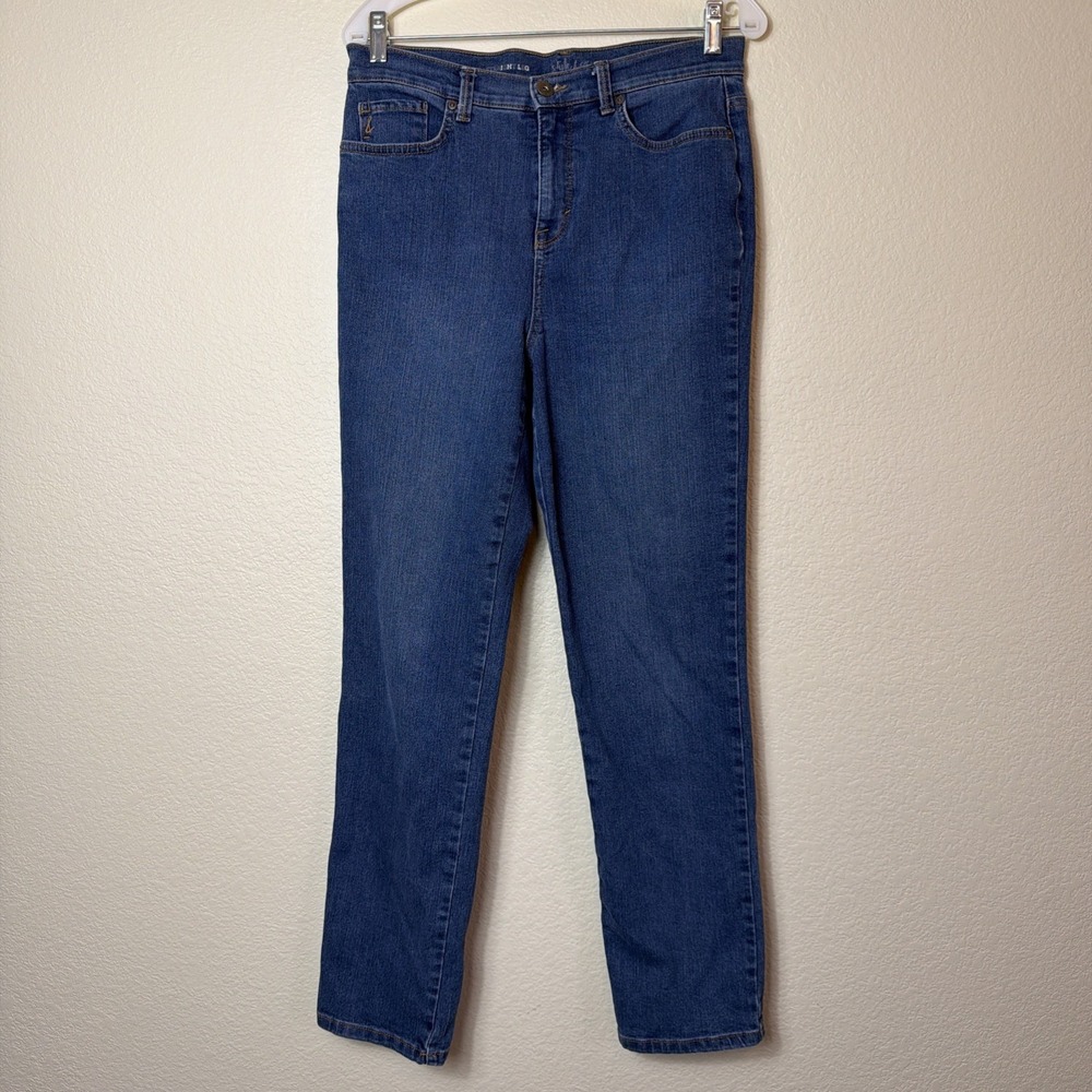 Style & Co Jeans Womens 10 Straight Leg Blue Denim Pants Indigo Navy Classic Fit